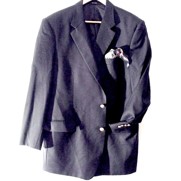 Ralph Lauren 2 Button Single Breasted Black Wool Blazer - Picture 7 of 7